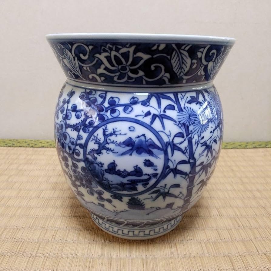 平安徳泉西村徳泉染付水指茶道具